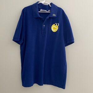 Lacoste x Yazbucky collab royal blue polo